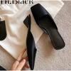 Fashion 2025Spring Summer Cover Toe Women Muels Slippers Fashion Shallow Ladies Slip on Party Dress Casual and Elegant Female Shoes