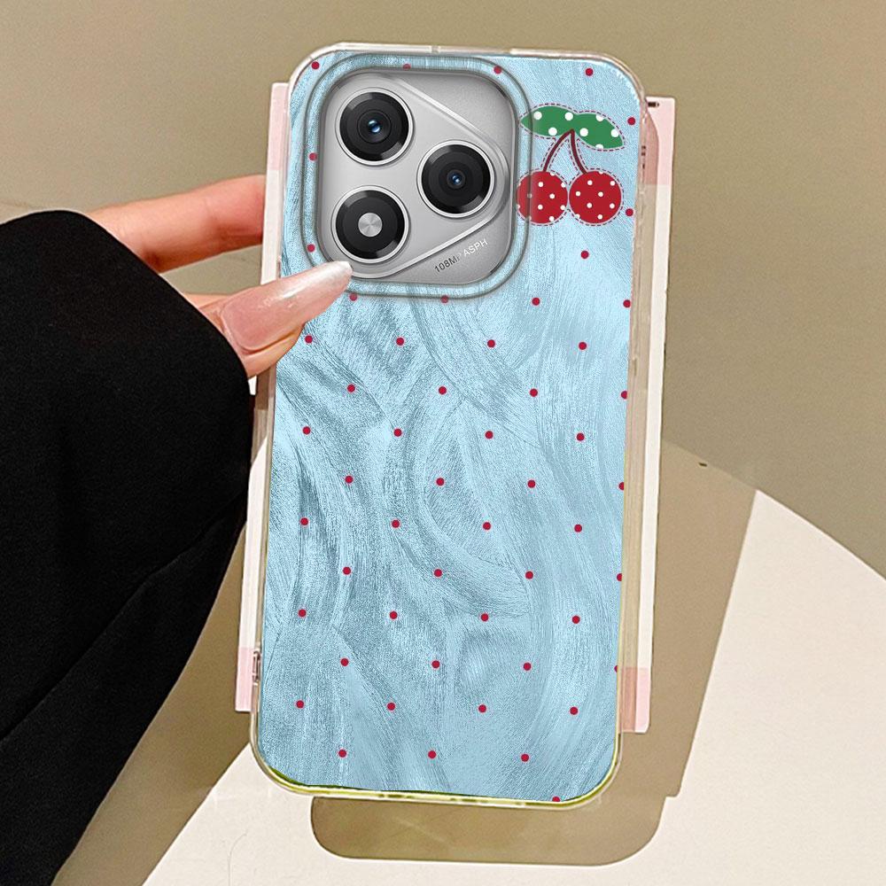 

Circular Dots Cherry Fruit Phone Case for Honor 400 200 90 Smart Pro Magic7 6 5 70 Lite X9a X9c X8b X8a X8c X7c X7B X6b Cover Honor X6C білий