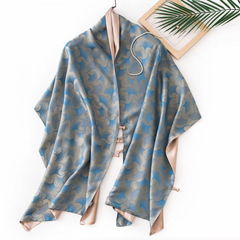 Silk Scarf Mom Mother-in-law Elegant Long Square Fashionable Wrap