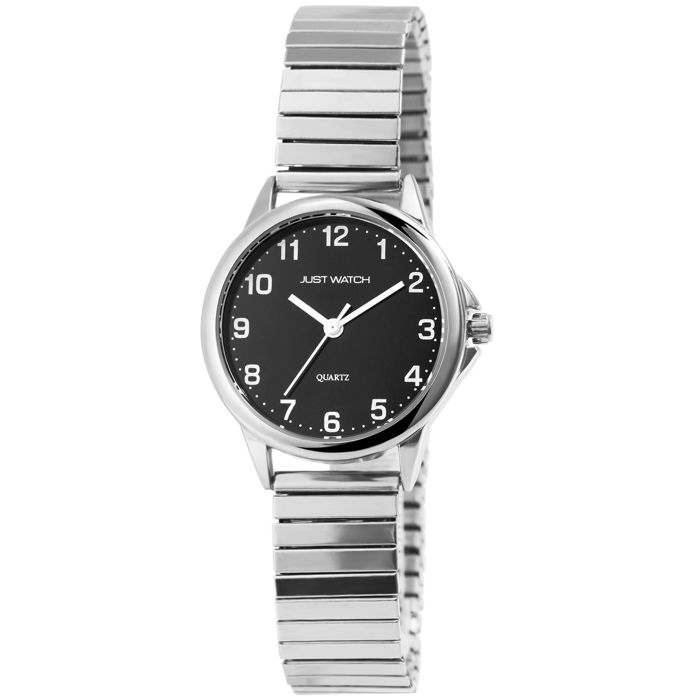Montre - Angelique - Femme - Boîtier 29 mm argent - Bracelet extensible acier