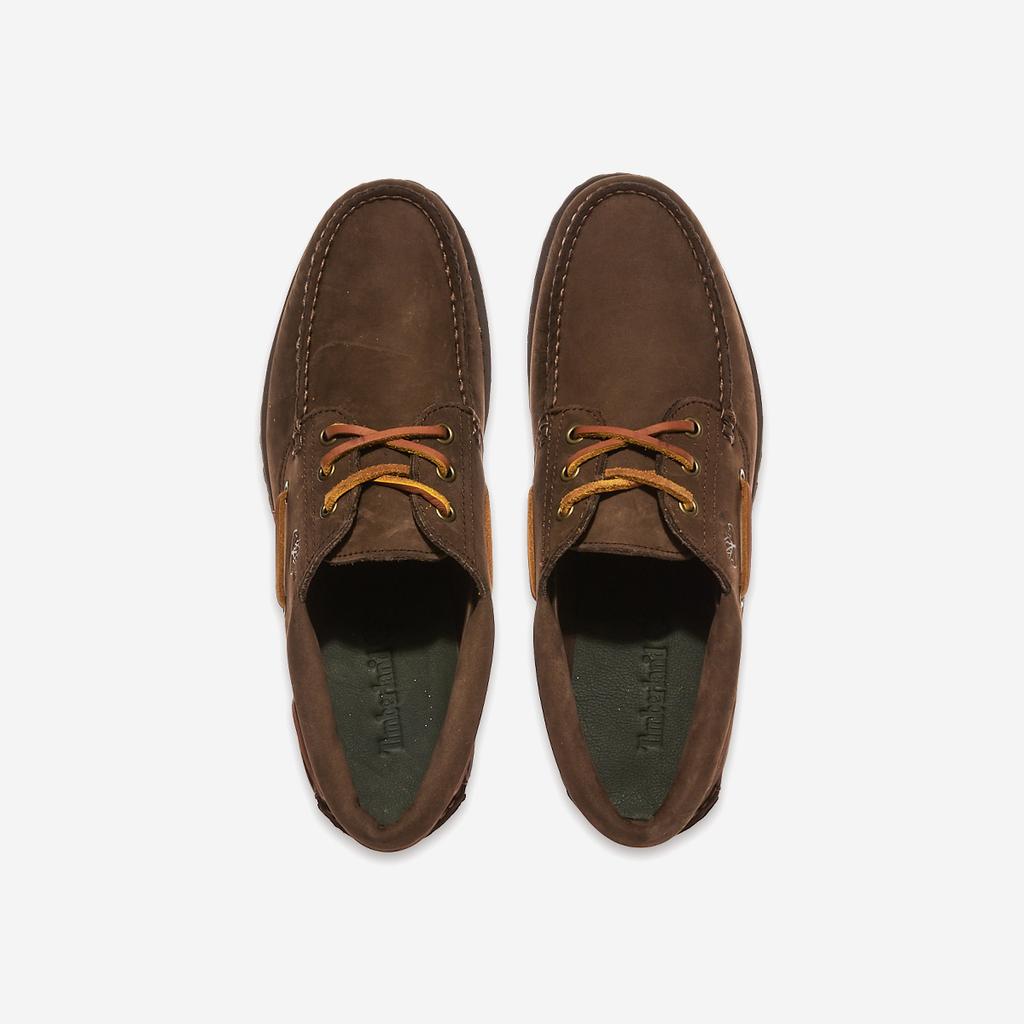 Timberland 3 Eye Boat Shoes [A2PDQ-DARK BROWN NUBUCK]