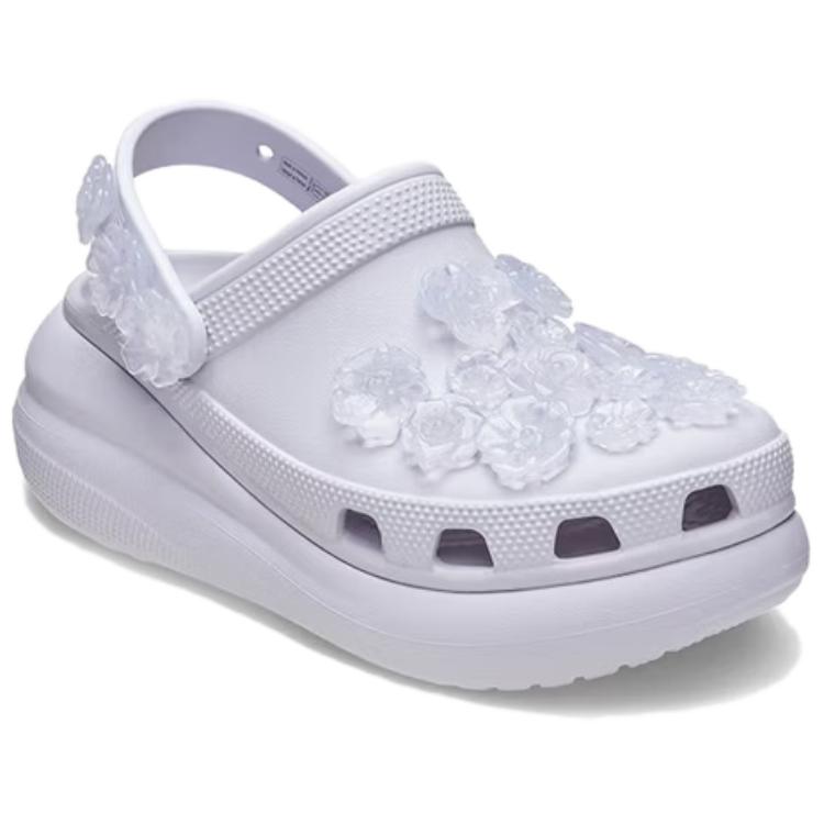 Crocs Crush Translucent Floral Clog Clogs Women's White 213121-5BO