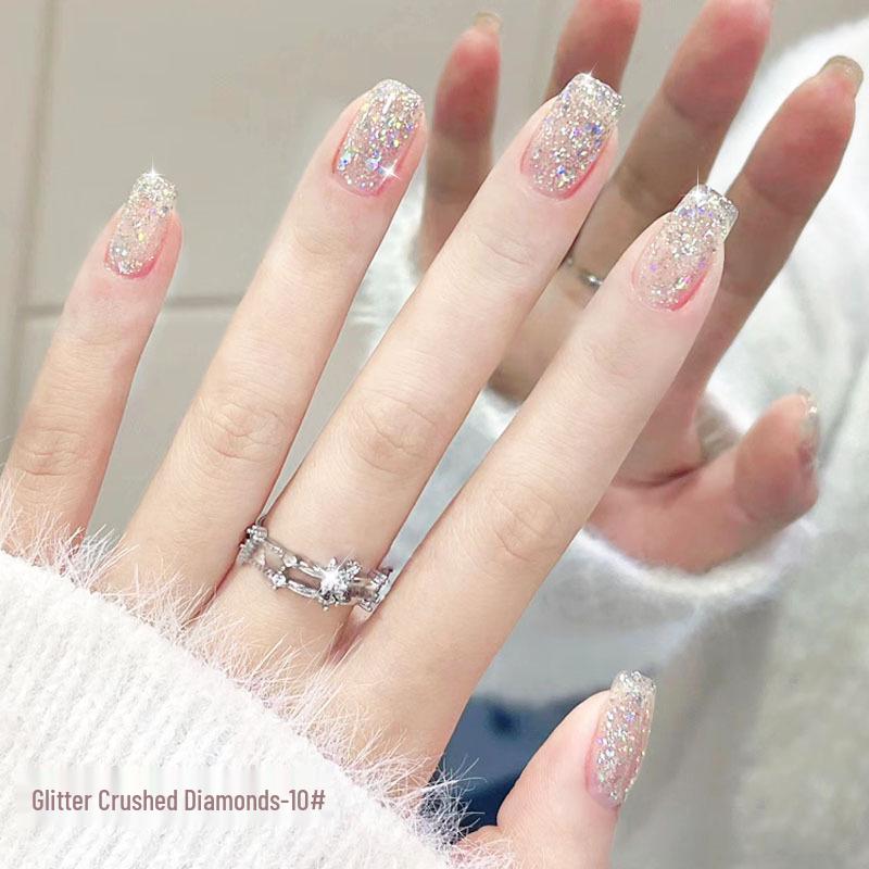 2024 Super Flash Silver Diamond Glitter Nail Polish Gel