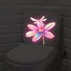 Glow-In-The-Dark Flower Toilet Sticker Luminous Toilet Decal Removable Self-Adhesive Home Decor Stickers For Bedroom Living Room