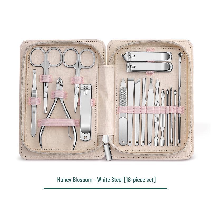High-End German Stainless Steel Manicure Set: Multi-functional Nail Clippers & Beauty Care Tools