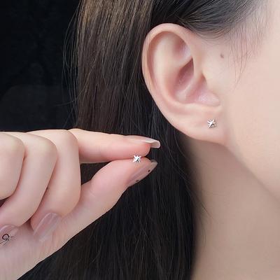 Eight Mangxing Earrings Fresh and Lovely Ear Pillow -free Niche Design Earrings