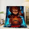 Chucky's Halloween Horror Blanket Flannel Blanket for bed, sofa, Camping, Hiking, Picnic Essentials, gift for family Fan gifts