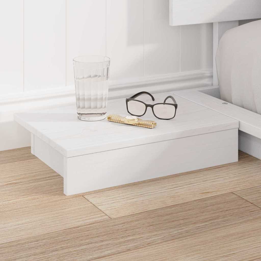 Bed Frame in White 200 x 200 cm Wood