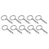 10pcs DIY Key Ring with Chain Portable Metal Key Chain Eye Screw Jewelry Pendant AccessoryGun Black 30mm
