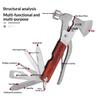 Multifunctional Outdoor Survival Hammer Stainless Steel Wooden Handle Perfect Gift for Men Car Emergency Camping Use