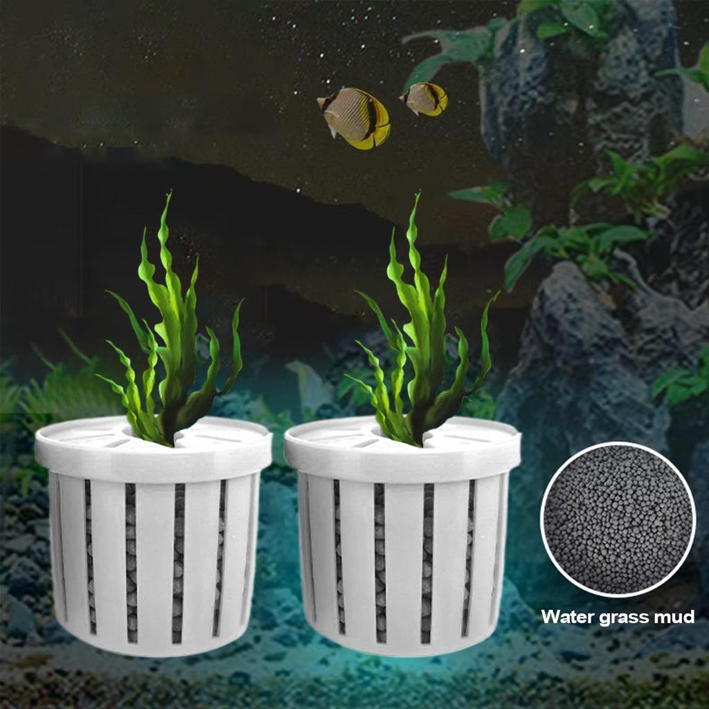4 Pieces Aquarium Hydroponics Planting Holder Water Feature breathable Decoration for Apartment Hotel Restaurant Planting Holder