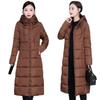 Medium and long large size 2025 new down cotton clothes thickened women's long knee cotton clothes women's