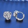 S925 Sterling Silver Diamond Square Bag Earrings - Women's Light Luxury, Fashionable Sparkling Ear Cuffs, Versatile and Elegant for Commute.