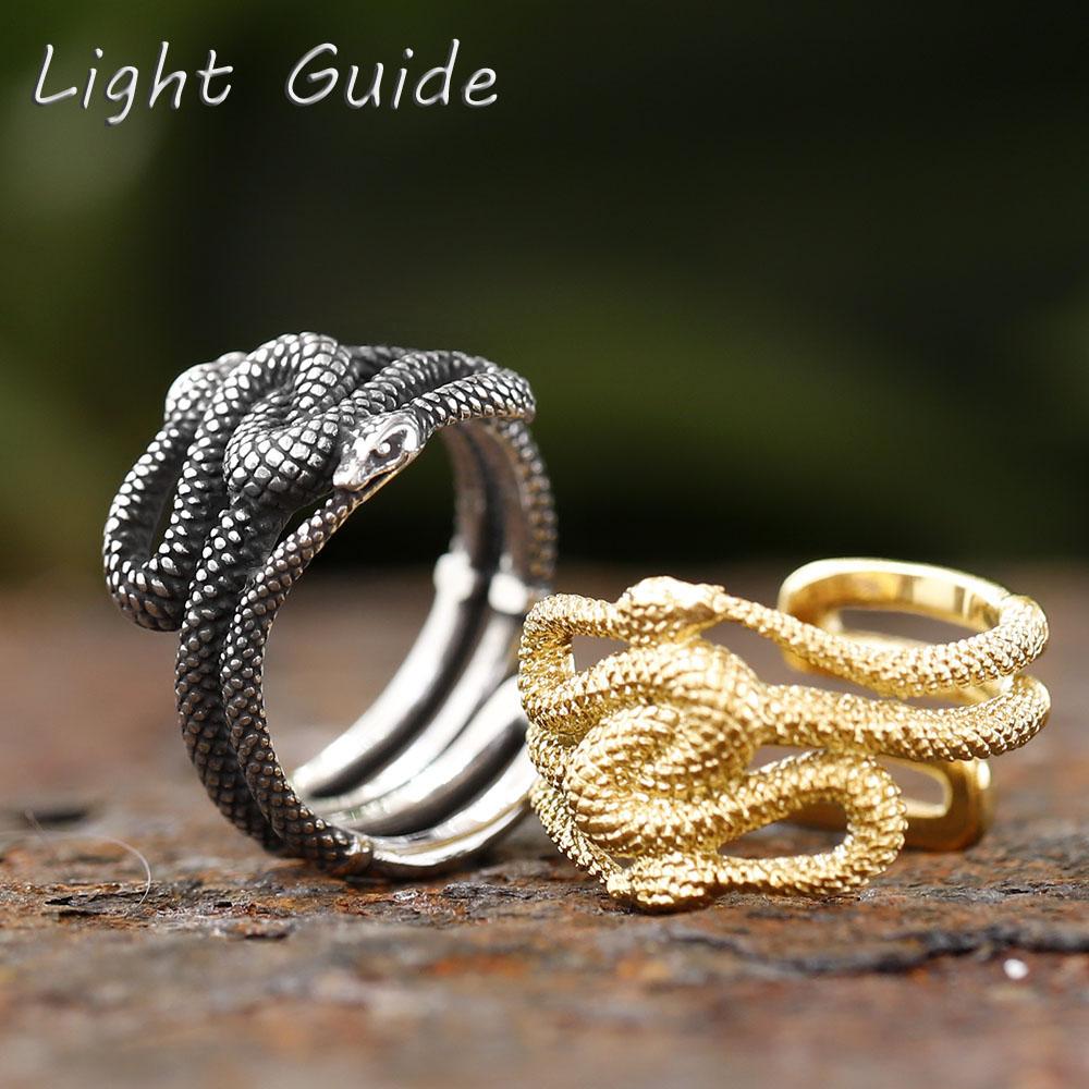 2025 Vintage 316L Stainless Steel Animal Unique Cools Snake Men and Women Ring  High Quality Gift