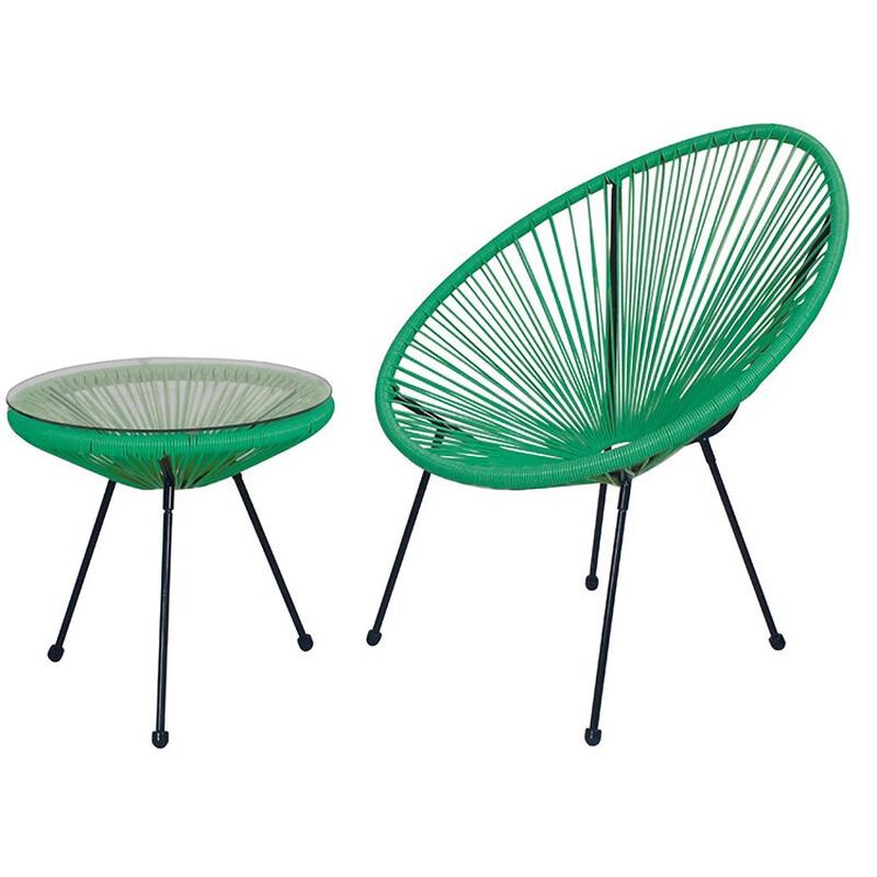 OLOMM Outdoor PE Rattan Lounge Chair