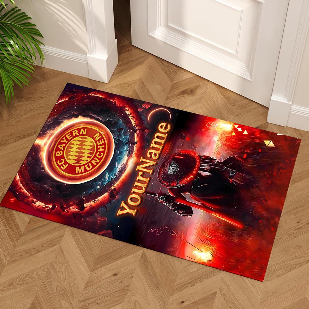 Bayern Munich Customized Name Area Rug Suitable for Decorate room Dining Room Living Rooms Entryway Antislip Carpet Anime Office Decor Spiritual Gift