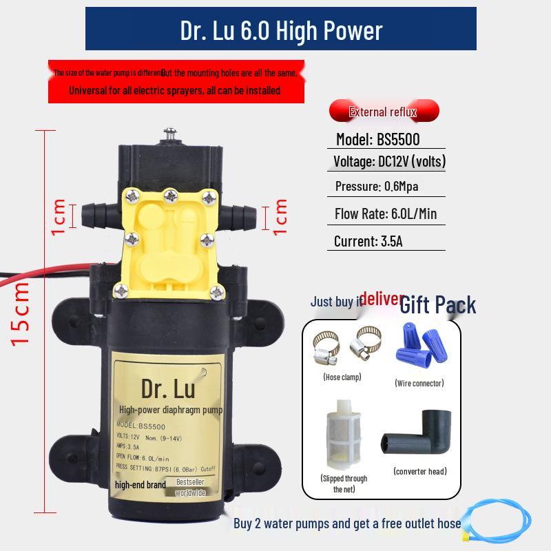 12V High-Pressure Self-Priming Agricultural Electric Diaphragm Sprayer Pump