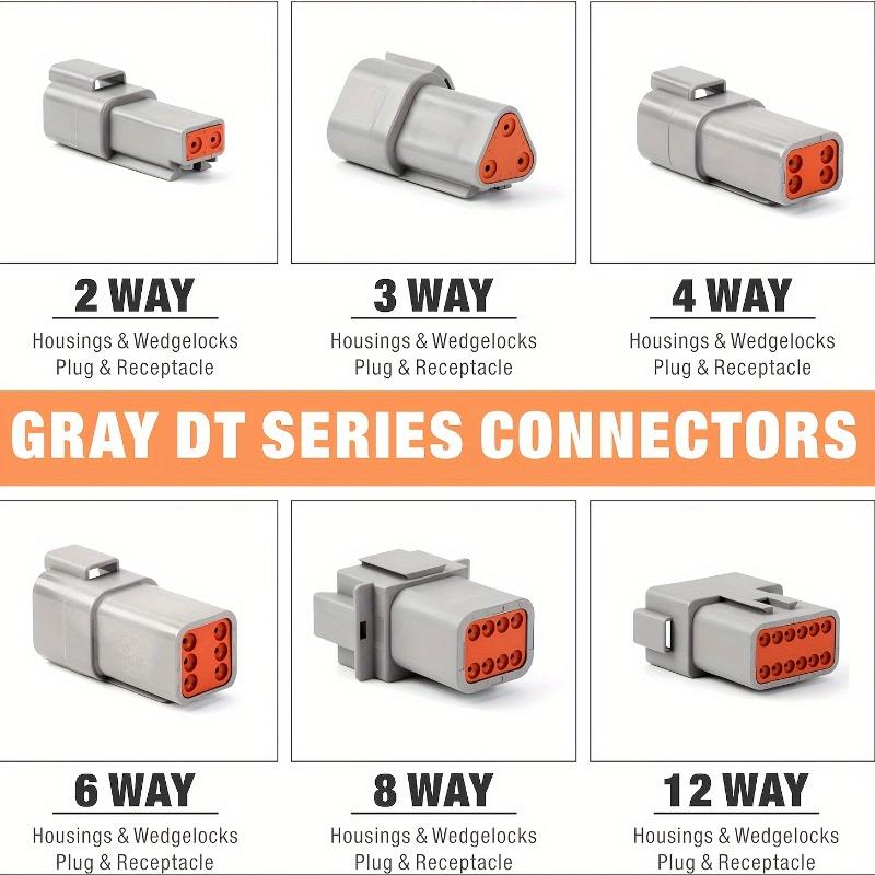 188PCS Deutsch DT Connector DT062S/DT042P 2P 3P 4P 6P 8P 12P Waterproof Electrical Connector For car Motor With Pins 2216AWG