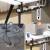 Under Desk Cable Management Tray, No Drill Iron Desk Cable Organizers, Wire Management Tray Cable Management Rack