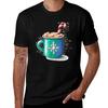 Christmas Mug With Hot Chocolate And Marshmallows Tshirt All Match Print Short Sleeve Top