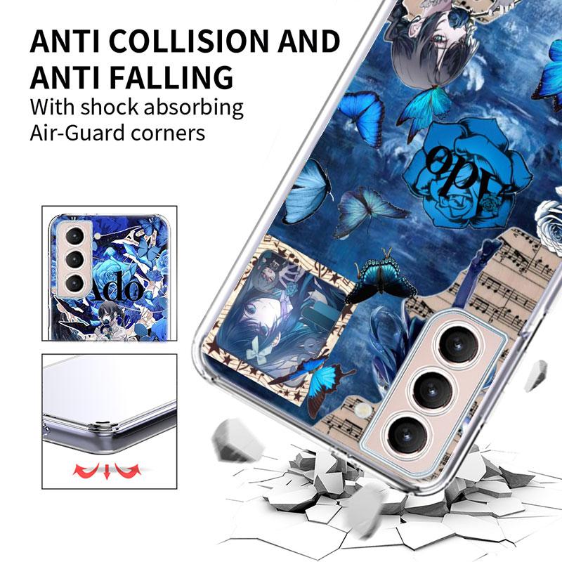 Ado Album Kyogen Phone Case For Samsung Galaxy S25 Edge S24 S23 FE S21 S20 S10 Plus S22 S26 Ultra Cover Clear Cases TPU Capa She
