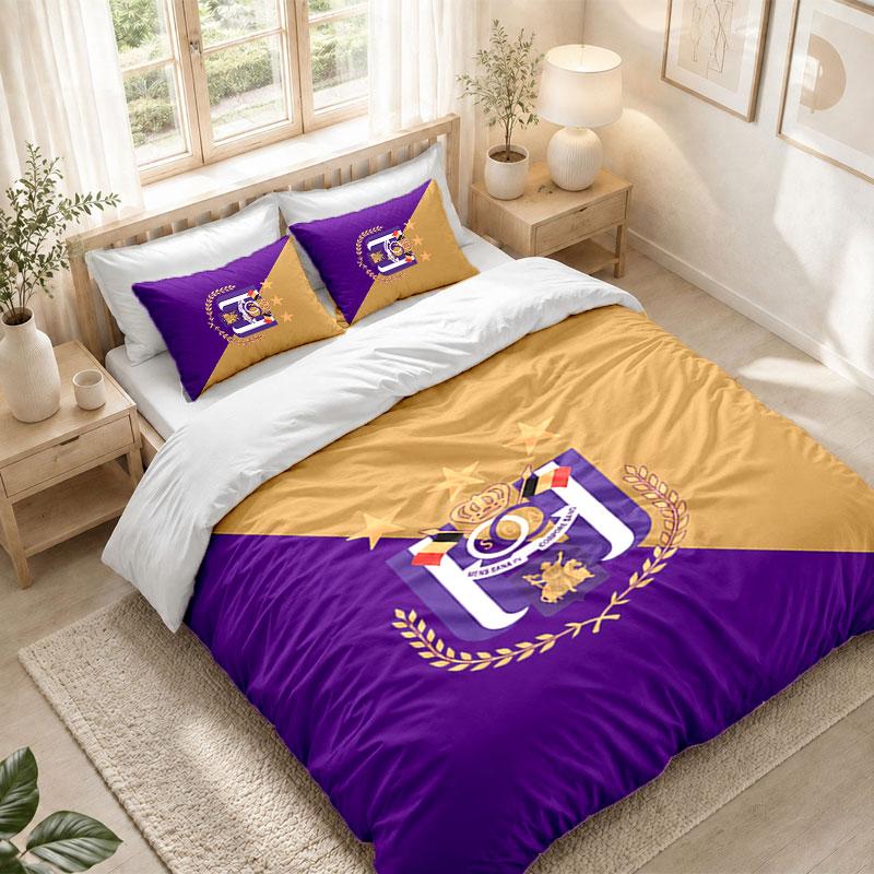 Bedding Set 1 Duvet Cover 2 Pillowcases Anderlecht FC Print Bedroom Home Decoration