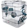 Gabbia a 2 piani Rody3 duo per criceti, topi e gerbilli - L 41 x p 27 x h 40,5 cm - Blu