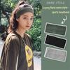 Ouyang Nana Style Women's Sports Headband - Versatile, Sweat-Absorbing Knitted Wool for Running & Outings