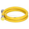 Fuel Gas Hose 304 Stainless Steel Liquefied Gas Line Pipe with Fittings for Home Kitchen(1m Female PortPort )