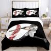 3pcs Baseball Player Bedding Set, Includes 1 Comforter + 2 Pillowcases, Without Pillow Inserts, Soft Comfortable, Lightweight Breathable, Pr