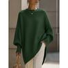 Damen Uni Rundhals Pullover Strickoberteil, Lockerer Fauler Stil Freizeit Strickbluse