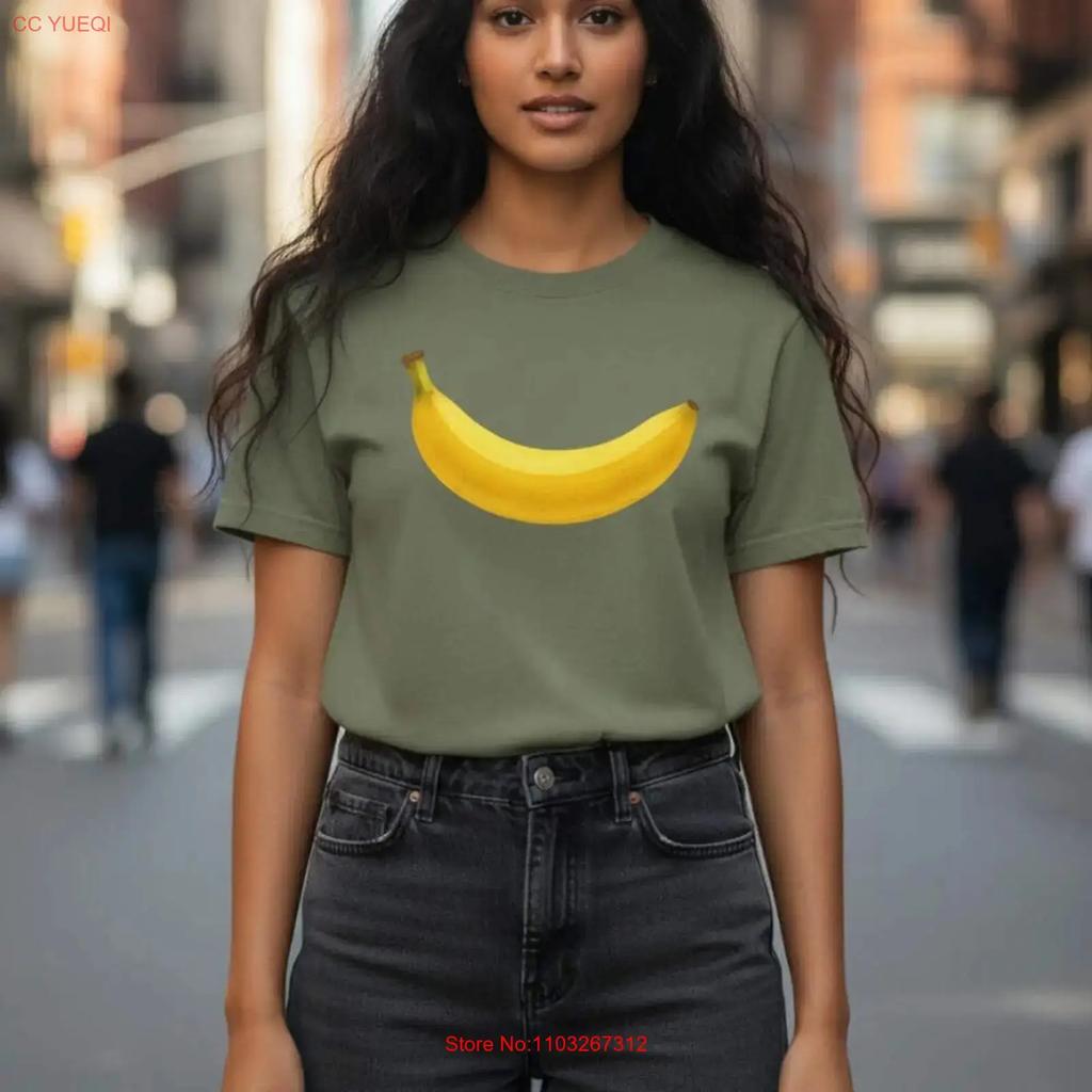 Golden Orchard Banana Cotton T Shirt Vintage Unisex Streetwear Soft Designer Clothes Slightly Homme Graphic Casual