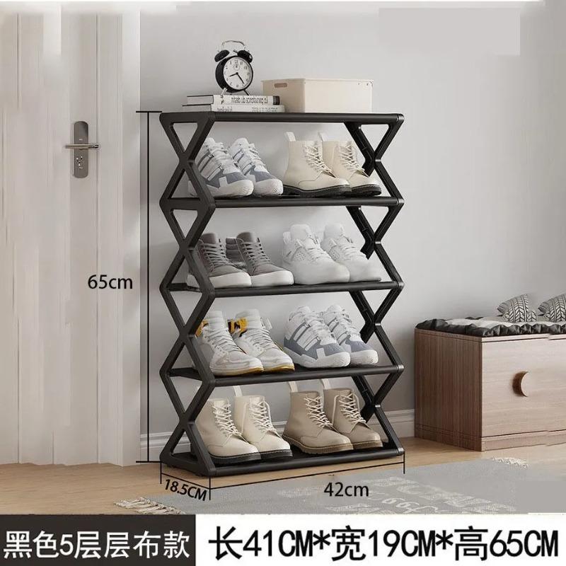 4-Tier X-Type Shoe Storage Rack, Dorm Rooms Multifunctional X-shaped Dust-proof Storage Rack for Entryways Hallways Bedrooms