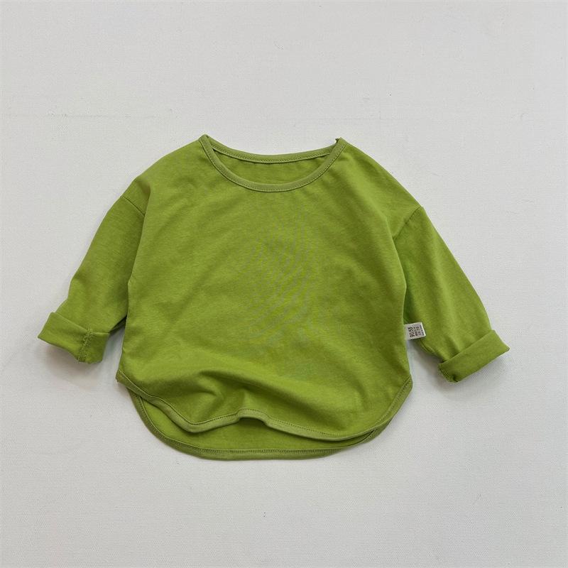 Children's Cotton Long Sleeve T-shirt Autumn Girls' Undercoat Boys' Casual Top
