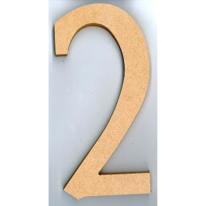 Number "2" Mdf - 22 Cm