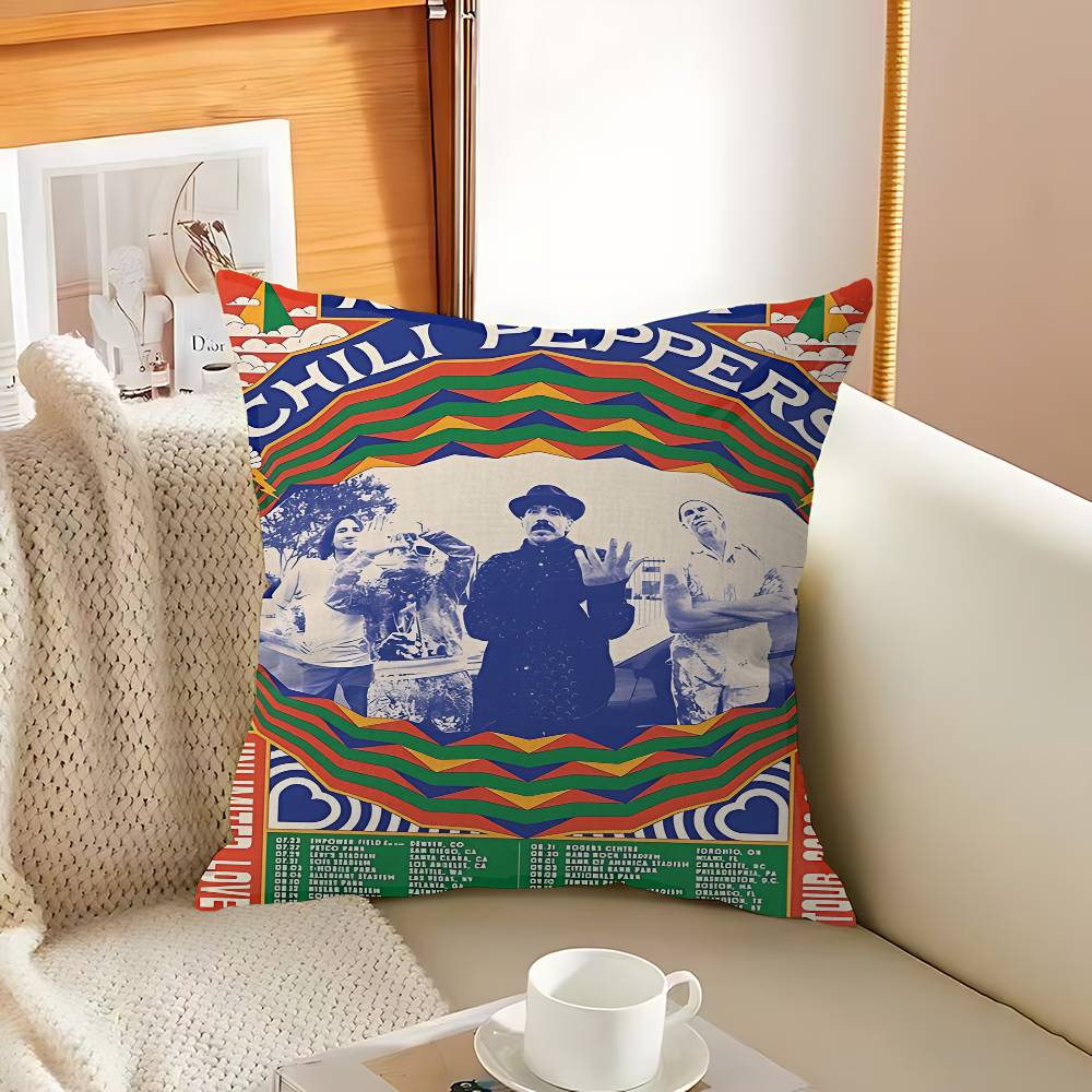 Rock Band Red Hot C-Chili P-Peppers Cushion Cover Polyester Sofa Cushions Decorative Throw Pillows Home Decoration Pillowcover