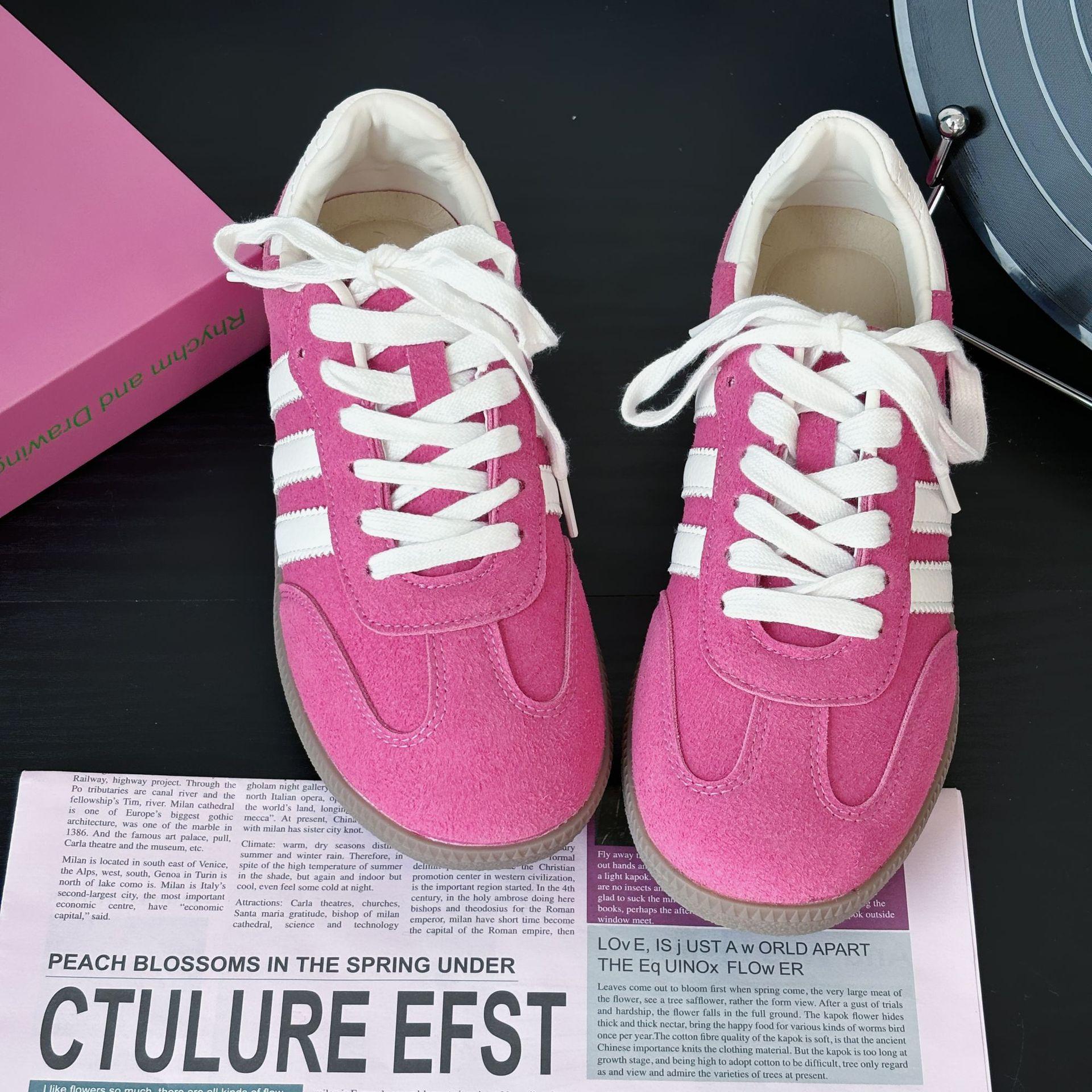 

Women s shoes 2025 summer new German training shoes sports single shoes breathable casual lightweight ins trendy versatile lightweight board shoes 35