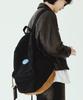 Royalbooth Peach Washed Canvas Backpack [Black]
