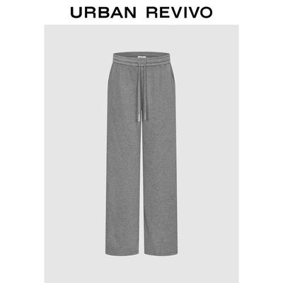 UR 2025 Fall Women's Casual Drawstring Curved Pants