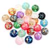 40 Stück 8mm 10mm 12mm Runde Eingebettete Metallfolie Flache Rückseite Harz Cabochons Kuppel DIY Ohrringe Schmuckherstellung Zubehör Fundstücke