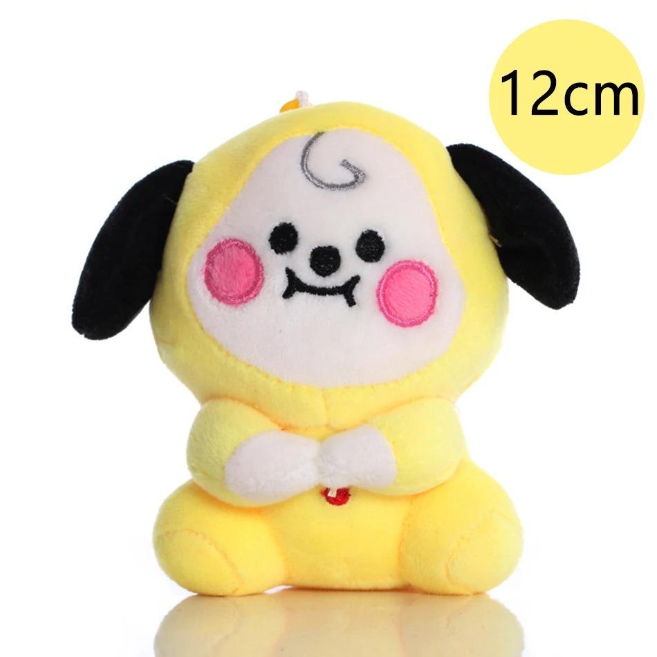12-24cm B-T Cartoons Baby Pendant Plush keychain Toys Bangtan Boy Groups Peluches Cartoon Backpack Decoration Dolls Kid Gifts