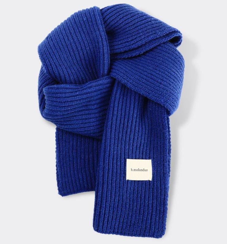 Solid Color Thicken Knitted Versatile Scarf for Women Winter Soft Comfortable Korean Version Warm Shawl for Women Female Outdoor