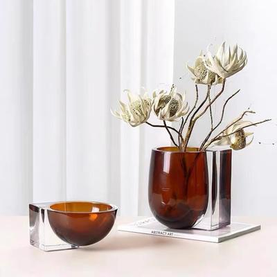Resin Vase Transparent Bottle Flower Vase Hydroponics Terrarium Flower Arrangement Accessories Home Decoration Accessories