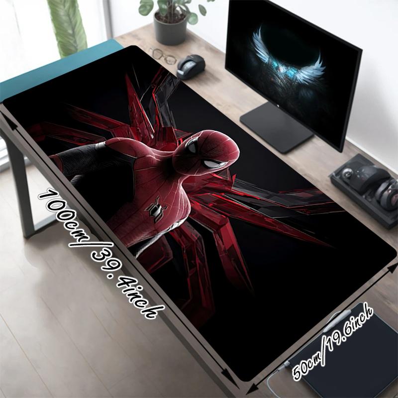 1Pc Spiderman Spiderverse Gaming Mouse Pad Keyboard Desk Mat Non-slip Rubber Lock Edge Waterproof Computer Mousepad for Office Home Decor Es156