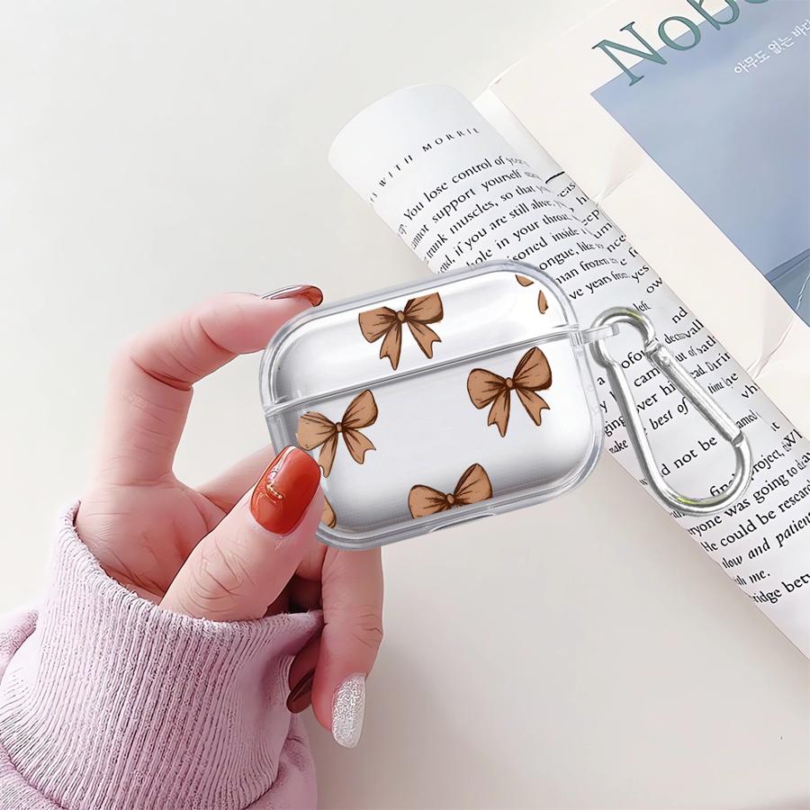 

Прозрачные Чехлы для Наушников Чехол Для Airpods 2 Pro 1 Pro3 3 4 Pro2 Розовый Бант Airpods Pro 2