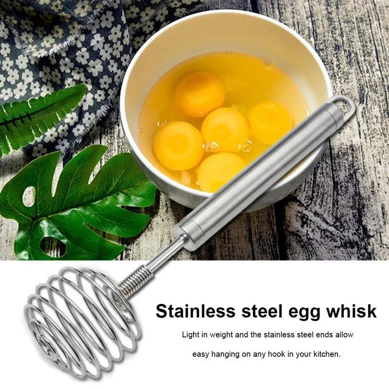 Stainless Steel Ball Spring Whisk Hand-held Butter Egg Mixer Avocado Potato Masher Manual Egg Beater Mixers Kitchen Baking Tools