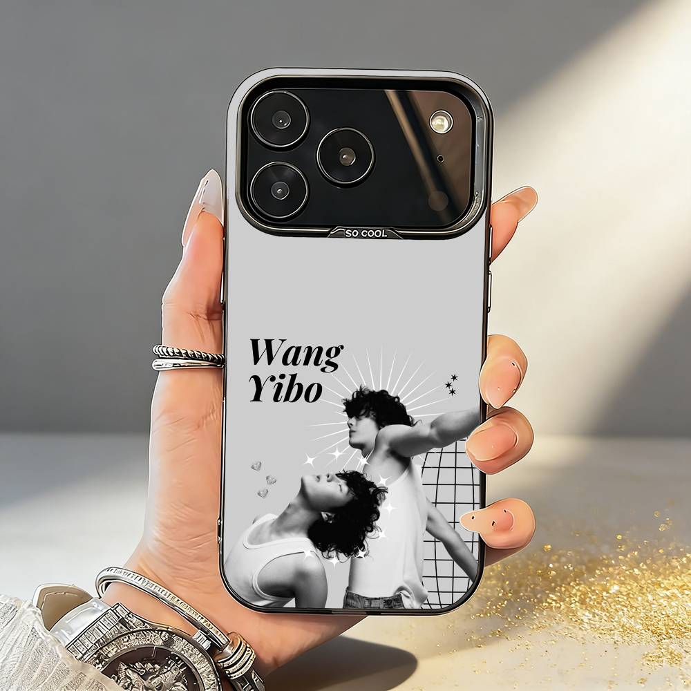 

Y-Yibo W-Wang The U-Untamed Phone Case For iPhone17,16,15,14,13,12,11,Pro,MAX Gray Matte Silicone Black Cover iPhone16promax