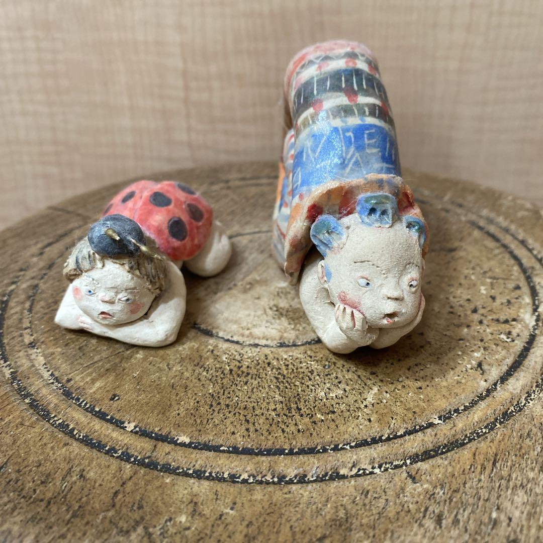 

[USED] Artist Pottery Clay Doll Figurine Ornament