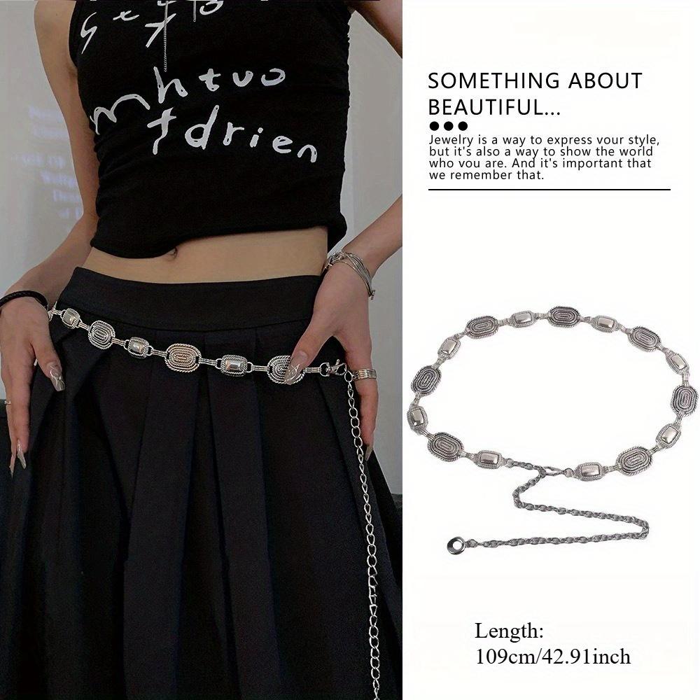 1pc Metal Bell Tassel Waist Chain Light Luxury High-end Design Belt Fashion Cold Style Waist Ornament Women's Accessories Women's Belt