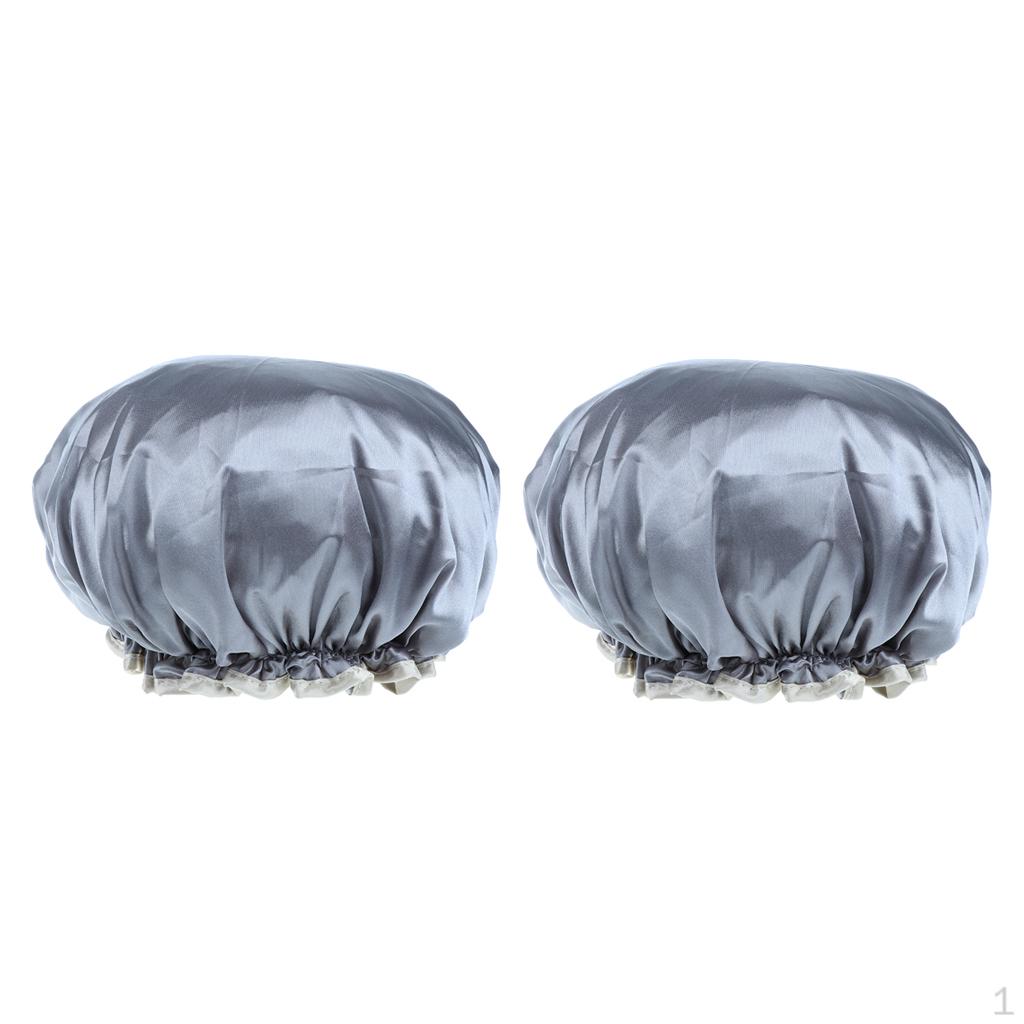 Waterproof Double Layer Bath Caps for Women